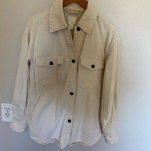 H&M cream shacket